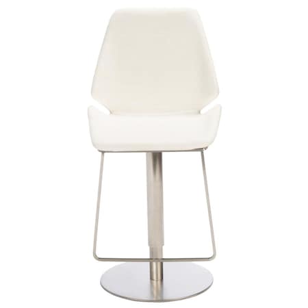 Safavieh Pierro Gas Lift Bar Stools, White & Gold BST3005C